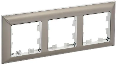 Рамка 3-м BRITE РУ-3-Бр хром/никель IEK BR-M32-12-4-K23