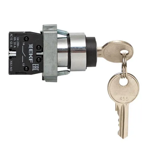 Переключатель BG21 2P с замком (не возврат.) NO EKF xb2-bg21 фото 8
