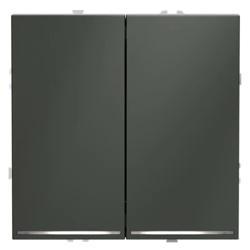 Выключатель 2-кл. СП S70 10А с подсветкой механизм титан Voltum VLS020206