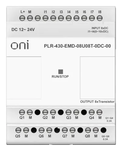 Модуль расширения входов выходов ПЛК 430 4 DI 4 UI (0-10В/DI) 8 TO 24В DC ONI PLR-430-EMD-08U08T-0DC-00 фото 3