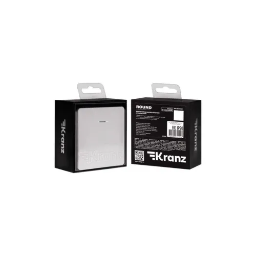 Выключатель 1-кл. СП ROUND MIELE 10А с подсветкой перламутр Kranz KR-78-0713-1 фото 7