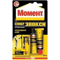 Клей эпоксидный "Супер Эпокси" 2х6мл прозр. шоу-бокс Момент C0036687