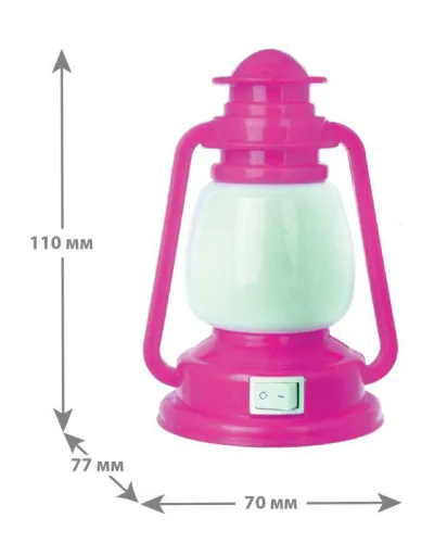 Светильник светодиодный NL-170 "Фонарик" 220В ночник с выкл. розов. Camelion 12526 фото 6