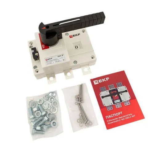 Рубильник-выключатель 3п 250А с рукояткой управления для прямой установки PowerSwitch PROxima EKF psds-250-3 фото 9