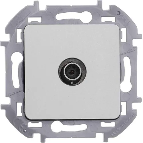 Розетка телевизионная TV Inspiria 2дБ 0-2400мГц с топологией "звезда" механизм алюм. IEK 673852 фото 4