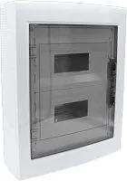 Корпус щита распределительного для модульного оборудования 24M(12х2) навесной прозр. затемненная дверца Cetinkaya Pano CP30924