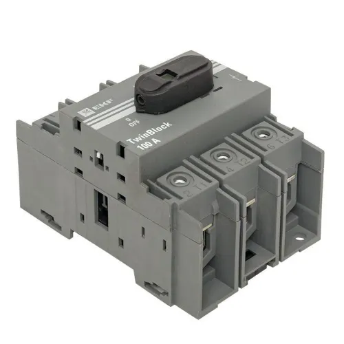 Рубильник 3п 100А с рукояткой управления для прямой установки TwinBlock PROxima EKF tb-100-3p-f фото 4