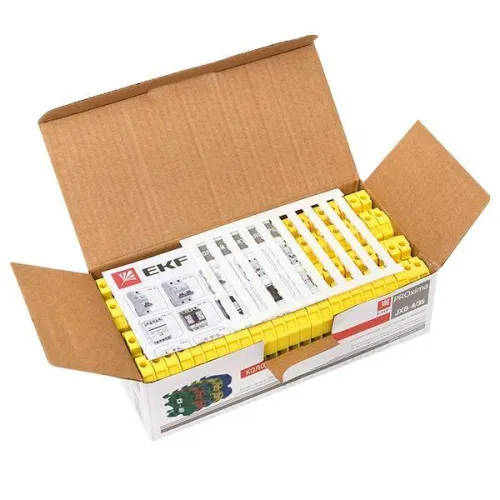 Колодка клеммная JXB-4/35 (35а) желт. EKF plc-jxb-4/35y фото 2