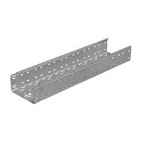 Лоток листовой перфорированный 200х100 L3000 сталь 0.7мм "БЫСТРЫЙ МОНТАЖ ПЛЮС" LPplus100-200-0.7-3000 оцинк. КМ PL0272