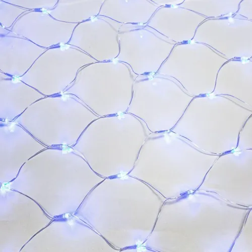 Гирлянда светодиодная "Сеть" 1.5х1.5м 150LED син. 12Вт IP20 провод ПВХ прозр. Neon-Night 215-123 фото 3