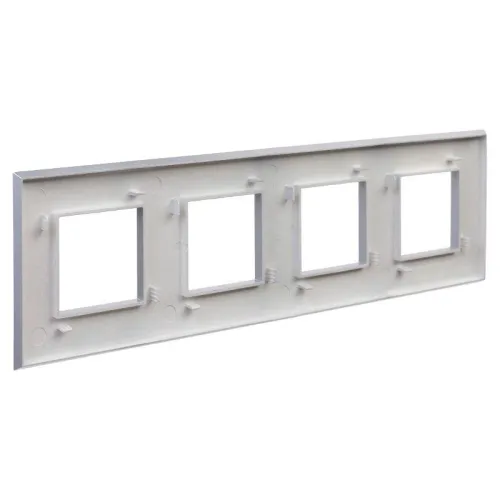 Рамка 4-м 8мод. Avanti "Закаленная сталь" DKC 4404908 фото 3