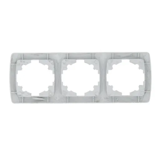 Рамка 3-м СП Мадрид горизонт. бел. EKF EIM-G-303-10 фото 3