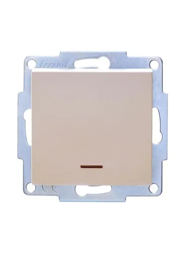 Выключатель 1-кл. СП Vesna с индикацией механизм крем. LEZARD 742-0388-111 фото 4