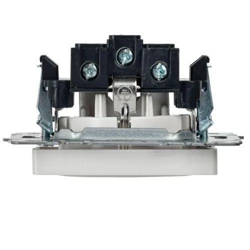 Розетка BRITE РС14-1-0-БрБ 16А с заземл. защ. шторки механизм бел. IEK BR-R14-16-K01 фото 7