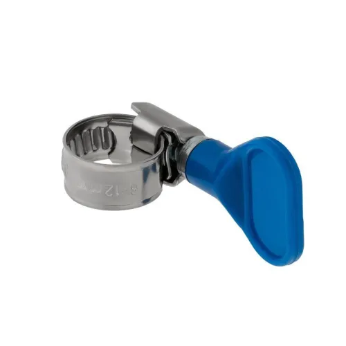 Хомут червячный 8-12/9-0.7мм с ключом нержавеющая сталь W2 (уп.50шт) Rexant 07-0708-1 фото 2