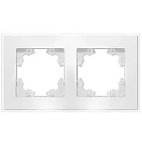 Рамка 2-м Афина стеклянная бел. UNIVersal 2243