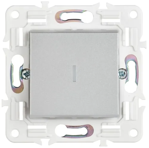 Выключатель проходной 1-кл. SKANDY 10А SK-V08S с индикацией серебр. IEK SK-V12-1-10-K23 фото 2