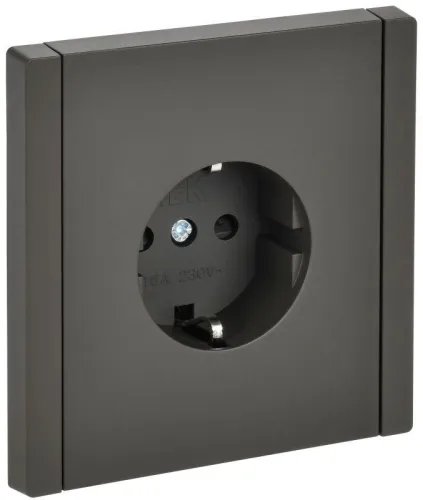 Розетка СП FORTE&PIANO FP315 16А с заземл. защ. шторки винт. крепл. сер. IEK FP-R14-16-K03