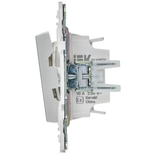 Выключатель жалюзи SKANDY 10А SK-V12S серебр. IEK SK-V15-0-10-K23 фото 3