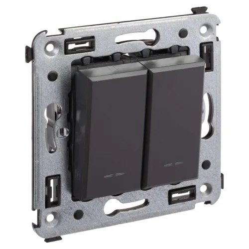 Переключатель 2-кл. СП Avanti "Черный матовый" DKC 4412114 фото 5