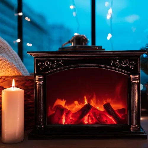 Камин светодиодный "Классика" 33х12х24см эффект живого огня USB и элементы питания 3хC (не в компл.) Neon-Night 511-030 фото 7