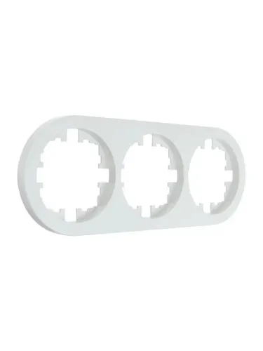 Рамка 3-м OSEN горизонт. круглая бел. LEZARD 744-0200-148 фото 2