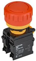 Кнопка "Грибок" 1НО+1НЗ MASTER поворотн. с фиксацией красн. IEK MI-BG60-11ZS-3-23-K04