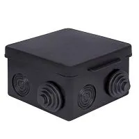 Коробка распаячная КМР-030-031 с крышкой 80х80х50 7 мембранных вводов IP54 черн. EKF plc-kmr-030-031-2b