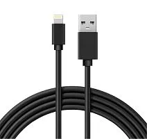 Кабель USB-A-Lightning для Apple 1А 1м ПВХ черн. Rexant 18-1122