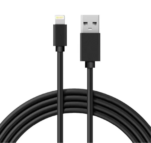 Кабель USB-A-Lightning для Apple 1А 1м ПВХ черн. Rexant 18-1122