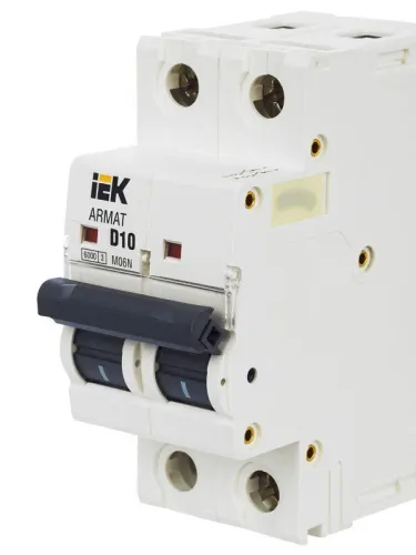 Выключатель автоматический модульный 2п D 10А M06N ARMAT IEK AR-M06N-2-D010 фото 4