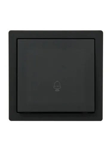 Кнопка звонка LETO черн. бархат LEZARD 752-4200-103