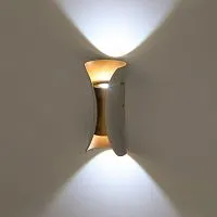 Светильник светодиодный WL42 WH+GD 6Вт 3500К IP54 для интерьера/фасадов бел./зол. Эра Б0054421