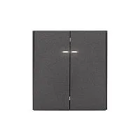 Выключатель 2-кл. СП STRONG MIELE 10А с подсветкой графит Kranz KR-78-0714-6