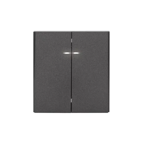 Выключатель 2-кл. СП STRONG MIELE 10А с подсветкой графит Kranz KR-78-0714-6