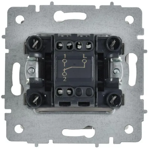 Выключатель проходной 1-кл. СП BRITE ВС10-1-6-БрАБ 10А механизм арктич. бел. IEK BR-V12-0-10-K91 фото 4