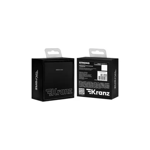 Переключатель перекрестный 1-кл. СП STRONG 10А с подсветкой антрацит Kranz KR-78-0718-5 фото 7