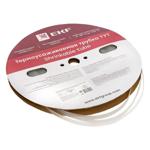 Трубка термоусадочная ТУТ 8/4 прозр. (уп.100м) PROxima EKF tut-8-tr фото 4