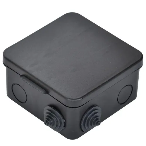 Коробка распаячная ОП 100х100х50 IP54 КМ41256 откид. крышка 8 гермовводов черн. IEK UKO31-100-100-050-K02-54 фото 4