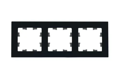 Рамка 3-м AtlasDesign Nature натур. стекло черн. SE ATN361003 фото 2