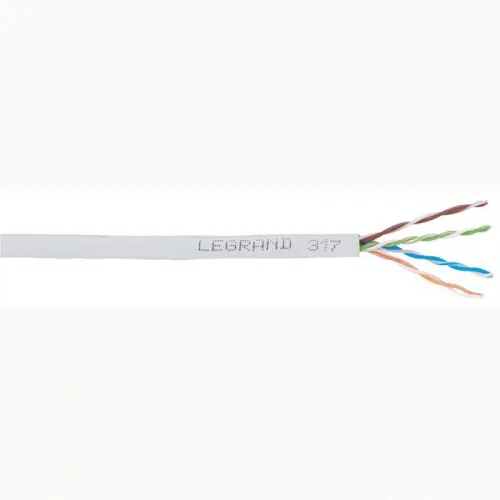 Кабель витая пара U/UTP кат.5E 4х2х24AWG solid PVC сер. 305м (м) Leg 032751