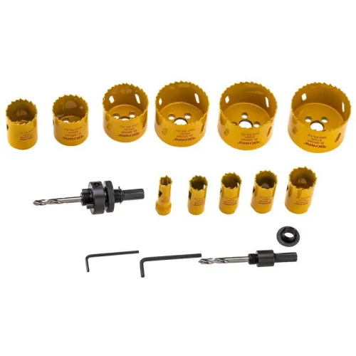 Набор коронок Bimetal (14 20 22 25 30 35 40 51 60 64 67) 16 предметов метал. кейс Kranz KR-92-0203-1 фото 4