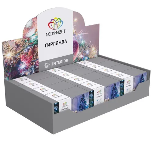 Гирлянда светодиодная "Твинкл Лайт" 6м 40LED бел. 5.1Вт 220-240В IP20 с контроллером 8 режимов провод ПВХ темн. зел. Neon-Night 303-025 фото 9