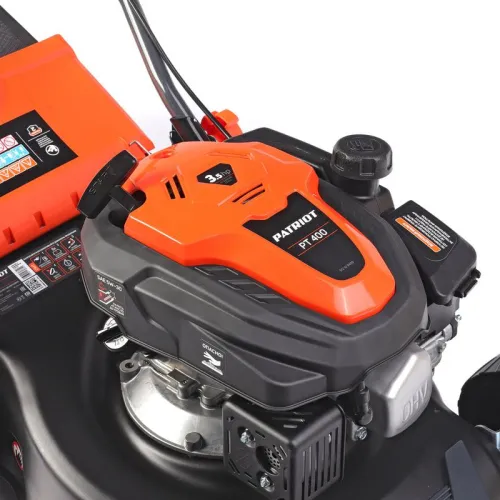 Газонокосилка бензиновая PT 400 41см 3.5л.с 130сс трав. 45л ткань 3 уровня (25-65) метал. Дека PATRIOT 512109400 фото 2