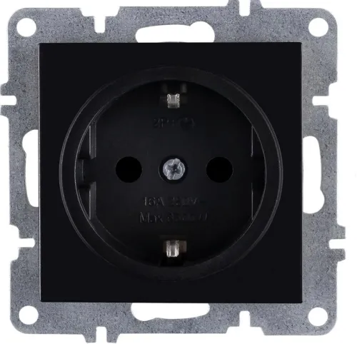 Розетка 1-м СП LAVIN/KAREN 16А IP20 с заземл. механизм черн. ARVIA 50 07 2000 217