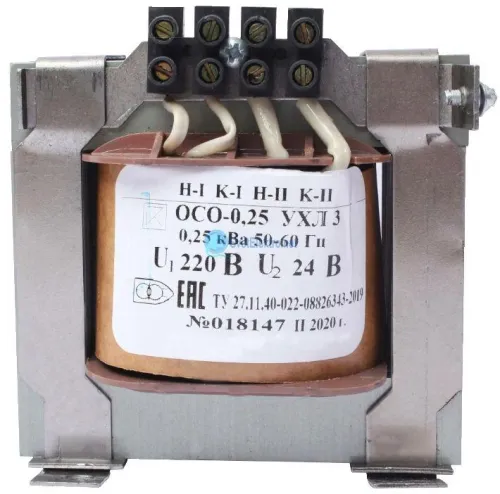 Трансформатор ОСО-0.25 УХЛ3 220/24. IP00 Электротехник ET003491