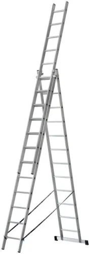 Лестница трехсекционная 3х12 H=343/594/841см 17.83кг усиленная алюм. FIT 65438