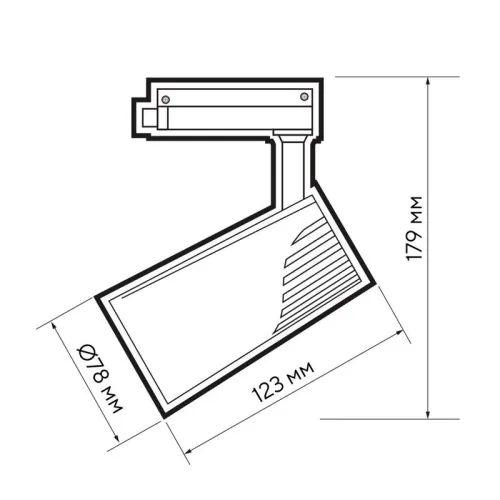 Светильник светодиодный трековый PTR 1725 25Вт 4000К IP40 24град. WH бел. Pro JazzWay 5026148 фото 8