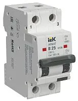 Выключатель автоматический дифференциального тока 2п B 25А 100мА тип A АВДТ B10N ARMAT IEK AR-B10N-2-B025A100