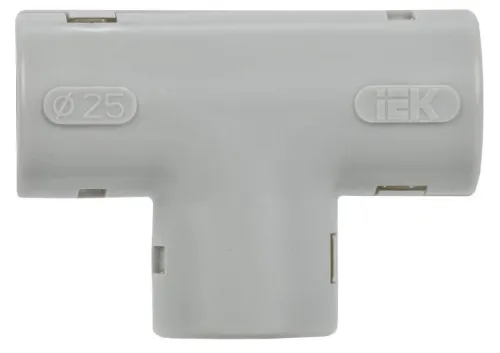 Тройник для жестких труб d25мм TIG-25 ELASTA IEK CTA10D-TIG25-K41-025 фото 2